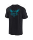 Фото #2 товара Men's and Women's Black Charlotte Hornets Super Soft T-shirt