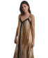 ფოტო #4 პროდუქტის Women's Cotton Contrast-Trim V-Neck Sleeveless Dress