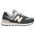 Фото #1 товара New Balance 574 Lace Up Womens Black, Grey Sneakers Casual Shoes WL574PA