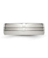 ფოტო #4 პროდუქტის Stainless Steel Brushed and Polished 6.5mm Grooved Band Ring