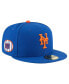 Фото #1 товара Men's Darryl Strawberry Royal New York Mets Jersey Retirement 59FIFTY Fitted Hat