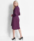 Women's Twist-Front Long-Sleeve Midi Dress