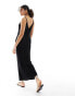 New Look crochet maxi beach dress in black crochet