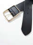 Фото #3 товара ASOS DESIGN leather square buckle low waist belt
