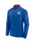 Men's Royal New York Giants Ringer Quarter-Zip Jacket