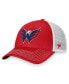Фото #1 товара Men's Red, White Washington Capitals Slouch Core Primary Trucker Snapback Hat