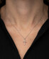 ფოტო #4 პროდუქტის Diamond Cross Pendant Necklace (1/6 ct. t.w.) in Platinum, 18" + 2" extender, Created for Macy's