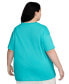 Фото #2 товара Plus Size Active Sportswear Essential Women's Logo T-Shirt