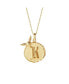 Wizarding World Golden Snitch Initial Gold Plated Pendant Necklace, 18"