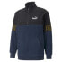 Фото #2 товара Puma Power Colorblock Half Zip Sweatshirt Mens Black, Blue 84985573