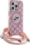 Фото #3 товара Karl Lagerfeld Karl Lagerfeld KLHMP15XHCKCKLCP iPhone 15 Pro Max 6.7" różowy/pink hardcase IML Crossbody Monogram Karl & Choupette Head MagSafe