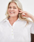 ფოტო #3 პროდუქტის Plus Size Perfect Popover Top, Created for Macy's