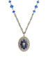 Enamel Crystal Star of Bethlehem Locket Bead Necklace