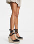 schuh Venus closed toe wedge espadrilles in black