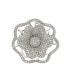 Фото #1 товара Suzy Levian Sterling Silver Cubic Zirconia Micro Pave Flower Ring