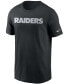 Фото #2 товара Men's Black Las Vegas Raiders Team Wordmark T-shirt
