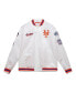 Фото #3 товара Men's White New York Mets City Collection Satin Full-Snap Varsity Jacket