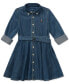 Фото #3 товара Платье для малышей Polo Ralph Lauren с поясом из хлопкового шифона