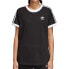 Adidas Originals Trefoil Three Stripes Women's T-Shirt Black/White cy4751