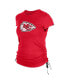 Women's Red Kansas City Chiefs Ruched Side T-Shirt