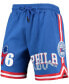Фото #3 товара Men's Royal Philadelphia 76ers Team Chenille Shorts