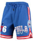 Men's Royal Philadelphia 76ers Team Chenille Shorts Синий, Средний - фото #3