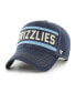 Фото #3 товара Men's Navy Distressed Memphis Grizzlies Quick Snap Clean Up Adjustable Hat