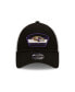 Men's Black, White Baltimore Ravens Logo Patch Trucker 9FORTY Snapback Hat