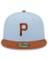 Men's Light Blue/Brown Pittsburgh Pirates Spring Color Basic Two-Tone 59Fifty Fitted Hat