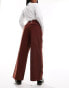 Fred Perry Cord wide leg trousers in rust Красный, 36 - фото #3