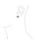 Фото #2 товара Christmas Holiday Party CZ Royal Ice Blue Aqua Cubic Zirconia Star Snowflake Stud Earrings For Teen For Women