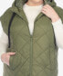 Фото #4 товара Plus Size Diamond Quilted Hooded Puffer Vest