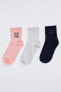 Kadın Karma Desenli Soket Çorap 3'Lü R8119AZ20AU