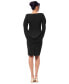 ფოტო #1 პროდუქტის Women's Scuba-Crepe Cape Midi Dress