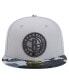 Men's Gray Brooklyn Nets Active Color Camo Visor 59FIFTY Fitted Hat
