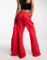 Фото #4 товара Never Fully Dressed dynasty slouchy trousers in bright red