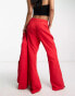 Never Fully Dressed dynasty slouchy trousers in bright red