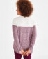 Women's Crewneck Cotton Colorblocked Sweater, Created for Macy's