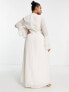 Фото #2 товара Hope & Ivy Plus Bridal tiered sleeve embroidered maxi dress in ivory