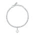 LE PETITE STORY Tennis Friendship Cryst 4 Leaf bracelet