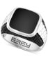 ფოტო #1 პროდუქტის EFFY® Men's Onyx & Black Spinel Two-Tone Ring in Sterling Silver & Black Rhodium-Plate