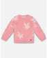 Toddler Girls Jacquard Unicorn Sweater Hairy Knit Pink - Toddler|Child