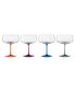 Фото #1 товара Bottoms Up Color Bottom Cocktail Glasses, Set of 4