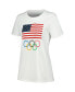 Фото #3 товара Women's White Team USA Flag Five Rings T-shirt
