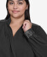 Plus Size Surplice Blouse