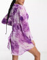 Фото #3 товара Candypants tie dye oversized beach shirt in purple