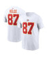 Фото #1 товара Men's Travis Kelce White Kansas City Chiefs Player Name and Number T-shirt