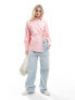 Tommy Jeans badge boyfriend shirt in pink