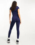 ASOS 4505 Petite seamless legging with ruched waist in navy