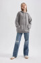 Фото #8 товара M3417AZ/GR453 Defacto Kadın Sweat LT.GREY